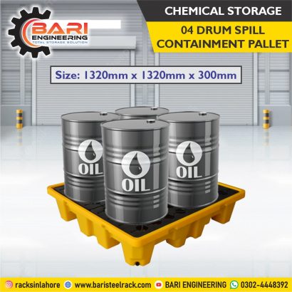 Spill Pallet | Secondary Containments Spill Pallet 4 Drum Spill Pallet