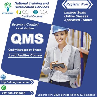 CQI IRCA ISO 9001:2015 (QMS) Lead Auditor course in Islamabad