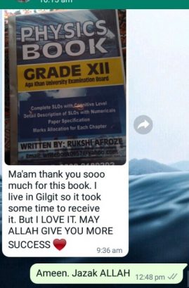 Physics BOOKS based on Aga Khan Board