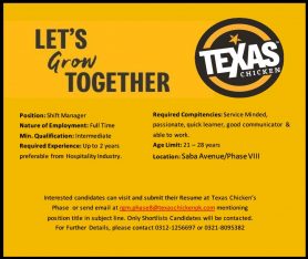 Shift Managers Required
