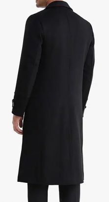 Men’s Luxury Full Length Trench Coat Long Wool Overcoat