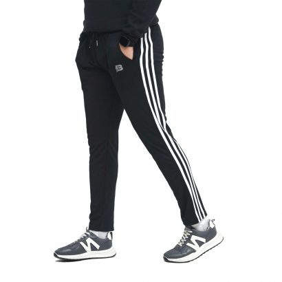HIGH PERFORMANCE STRIPE TROUSER (BLACK/WHITE)