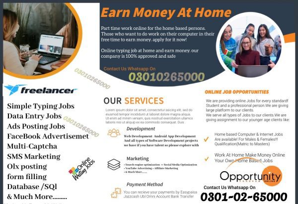Home Based Jobs Students house wife form filling project
