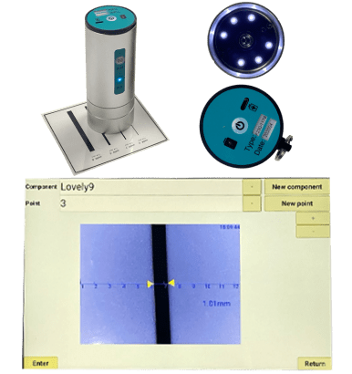 Crack Width Gauge for crack width measurement in concrete components