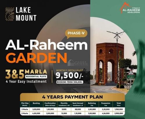 1 & 2 Beds Apartments or 3 & 5 Marla Residential Plots