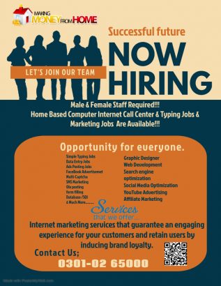 Home based typing jobs are available for everyone