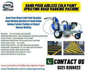 hand push airless cold paint spraying road marking machine