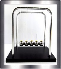 Newton’s Cradle – A Desktop Toy and Lab Apparatus, Demonstrating Newton’s