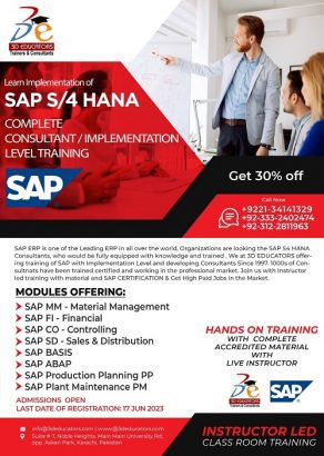 SAP S4 HANA Training and Certification