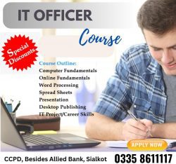 IT officer | manager course at ccpd in sialkot