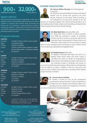 Certificate in Taxation Laws 8 Weeks Practical Training Course