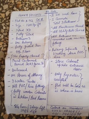 Apartment for sale Sunny Heights A-72 opposite lasania restaurant