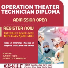 Operation Theater Technician Diploma in Sialkot Cantt
