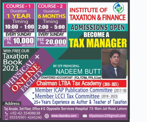 Tax Educational and Coaching Classes,Book Keeping,Sale Tax Returns,ITF