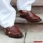 Peshawari Chappal Genuine Leather T-Shape Charsadda Chappal Brown. Handmad