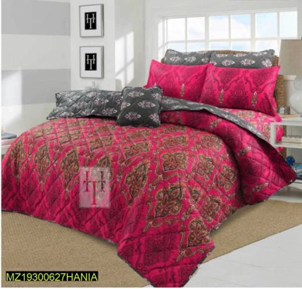 High Quality7Pcs Diner Printed Comforter Set Double Bedsheet