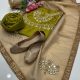04 Pcs Suit Kataan mirror work shirt Along net mirror work dup