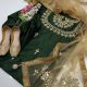 04 Pcs Suit Kataan mirror work shirt Along net mirror work dup