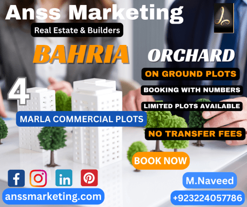 4 Marla Commercial Plot For Sale In Bahria Orchard Lahore