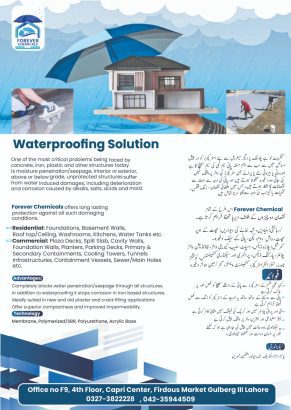 (Forever Chemicals) Water Proofing Soultion,Heat Proofing, Termite,Pes