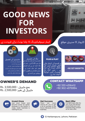 Cables Manufacturing Complete Business For Sale
