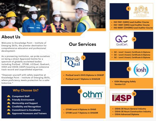 KPIES is now offering ProQual NVQ Level 6 Diploma in OH & Safety