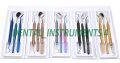 Dental 3 pcs Basic Examination 5 Kit Blue,Black,Multi,Gold,Rose gold C