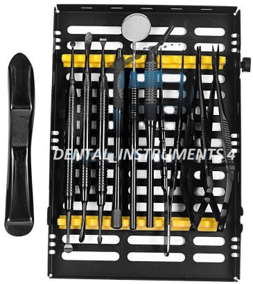 Dental Micro Oral Surgery Instruments Kit 11 Pcs Black