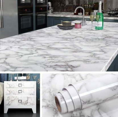 House Office Home wall paper kitchen marble aluminium sheet