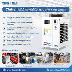 Industrial Chiller for 1500W CNC Metal Cutting Machine