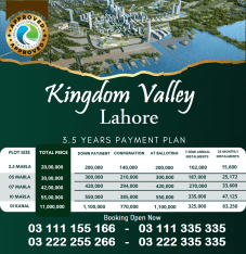 kingdom Valley Lahore plots for sale