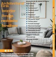 We provide 2D, 3D Interior & Exterior design services.