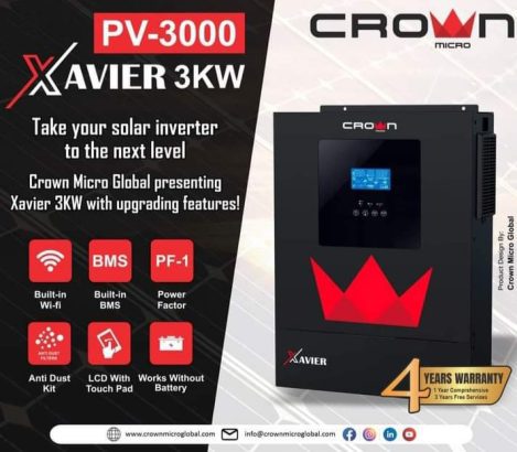 Crown Xavier II 3 KW solar inverter