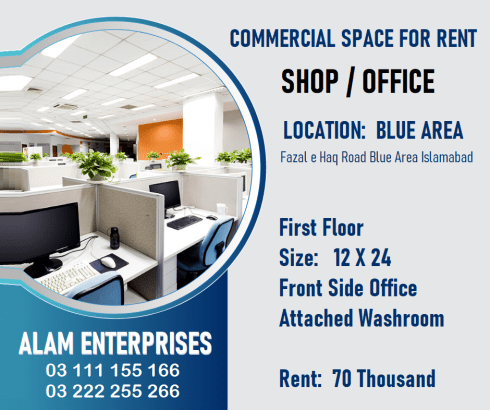 Office Available for Rent in Blue Area Islamabad, Blue Area