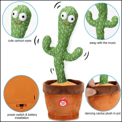 Cute Dancing and Talking Cactus Toy