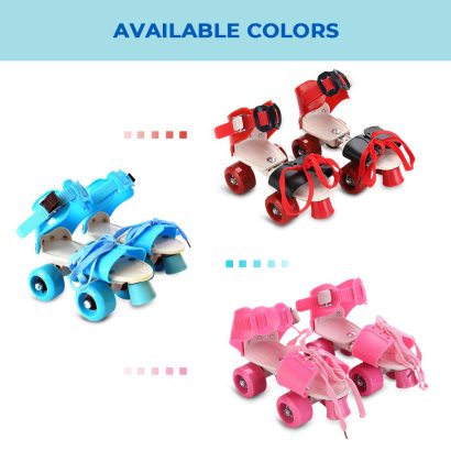 Adjustable 4 wheels skates shoes for kids