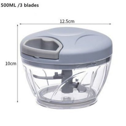Simple Kitchen Mini Speedy Chopper: Manual Hand Pull Mini Tu