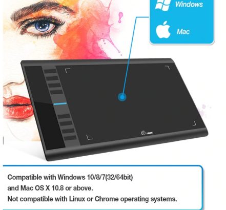 Ugee M708 Upgraded Graphics Drawing Tablet Board with Batter