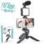 Tripod stand with mic and light