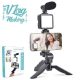 Tripod stand with mic and light