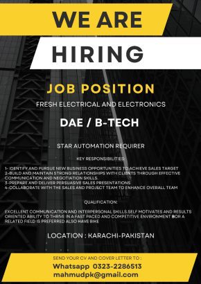 job advertisement for the position