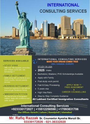 family settlement from karachi, study visa from karachi