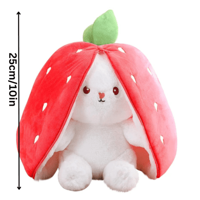 25cm Reversible pink Strawberry Floppy Ear Bunny stuffed toy