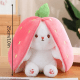 25cm Reversible pink Strawberry Floppy Ear Bunny stuffed toy