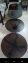 Set of 3 Wooden Center Tables Round Shape for Sale