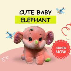 Cute Baby Elephant Plush Toy – Soft, Adorable