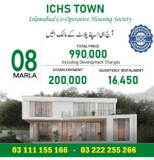 ICHS TOWN 8 Marla Plot for sale. Balloted plot no 234