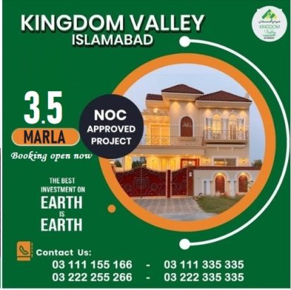 Kingdom Valley 5, 8, 10 Marla Plot for sale on installments