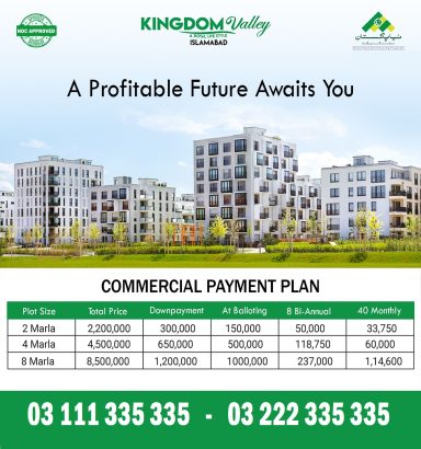 Kingdom Valley 4 Marla Commercial Plot for sale