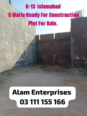 5 Marla plot for sale H-13 Islamabad, Capital Homes